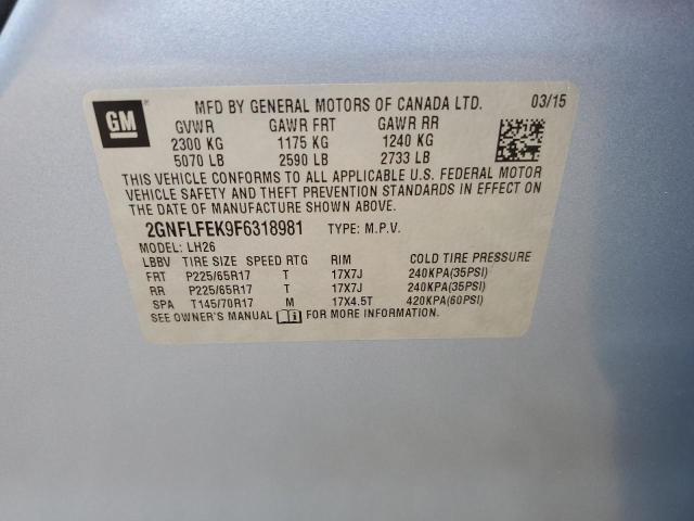 Photo 14 from auction – 2015 CHEVROLET EQUINOX LT with VIN 2GNFLFEK9F6318981