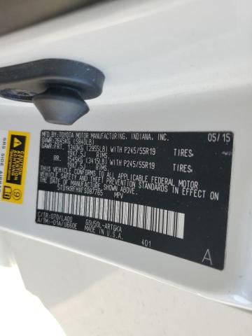 Photo 14 from auction – 2015 TOYOTA HIGHLANDER with VIN 5TDYKRFHXFS087765