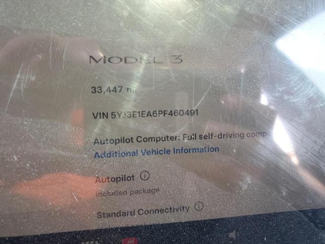 Photo 9 from auction – 2023 TESLA MODEL 3 with VIN 5YJ3E1EA6PF460491