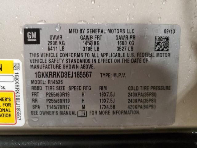 Photo 14 from auction – 2014 GMC ACADIA SLT with VIN 1GKKRRKD8EJ185567