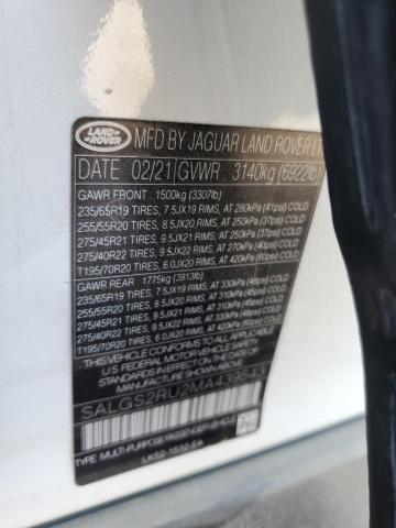 Photo 14 from auction – 2021 LAND ROVER RANGE ROVE with VIN SALGS2RU2MA439543