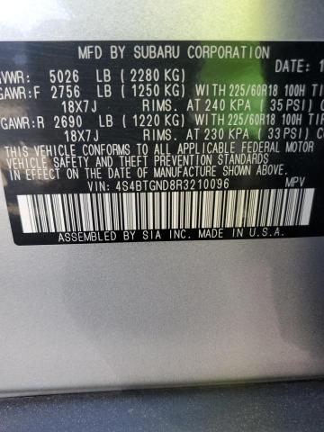 Photo 14 from auction – 2024 SUBARU OUTBACK LI with VIN 4S4BTGND8R3210096