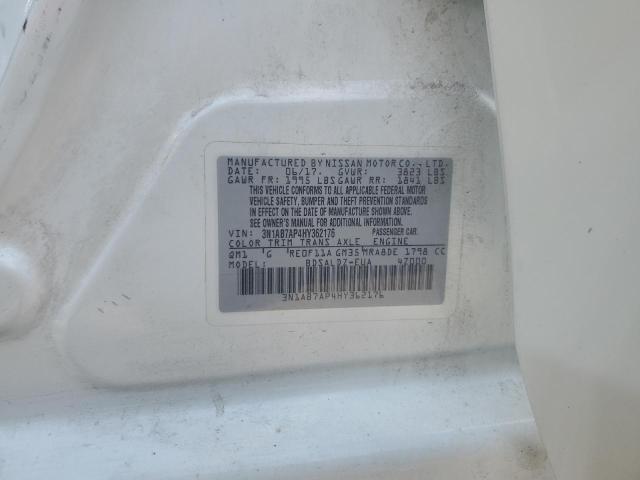 Photo 10 from auction – 2017 NISSAN SENTRA S with VIN 3N1AB7AP4HY362176