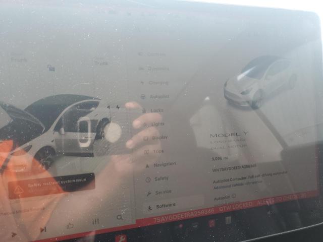 Photo 9 from auction – 2024 TESLA MODEL Y with VIN 7SAYGDEE1RA259346