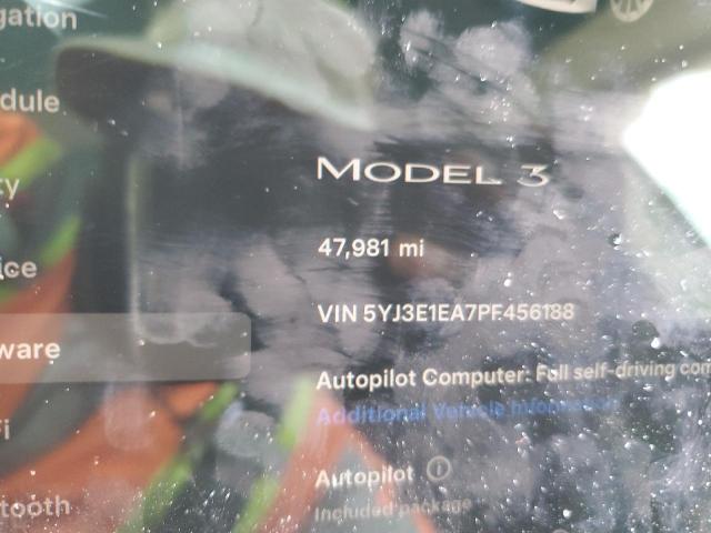 Photo 9 from auction – 2023 TESLA MODEL 3 with VIN 5YJ3E1EA7PF456188