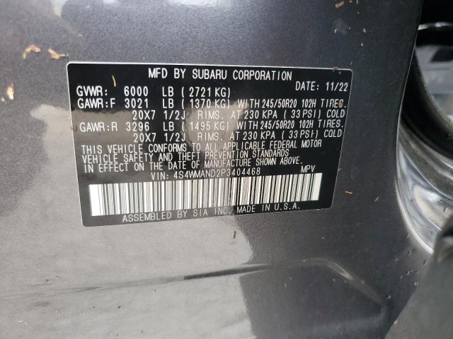Photo 14 from auction – 2023 SUBARU ASCENT LIM with VIN 4S4WMAND2P3404468