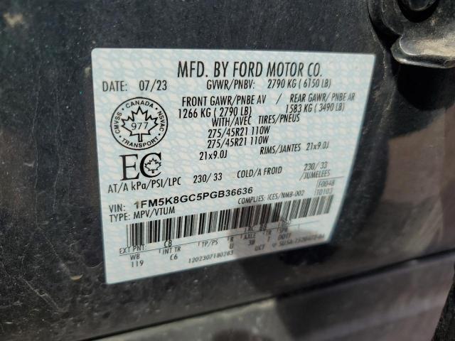 Photo 14 from auction – 2023 FORD EXPLORER S with VIN 1FM5K8GC5PGB36636