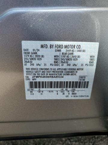 Photo 14 from auction – 2024 FORD EDGE TITAN with VIN 2FMPK4K98RBA85334