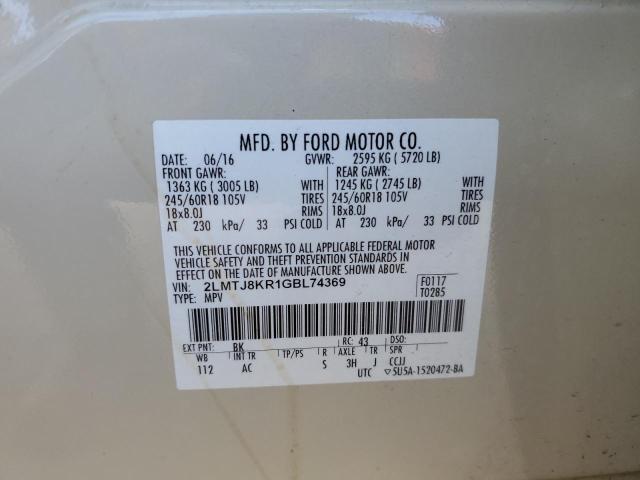 Photo 14 from auction – 2016 LINCOLN MKX with VIN 2LMTJ8KR1GBL74369