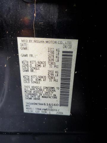Photo 14 from auction – 2010 NISSAN ARMADA SE with VIN 5N1AA0NC9AN616560