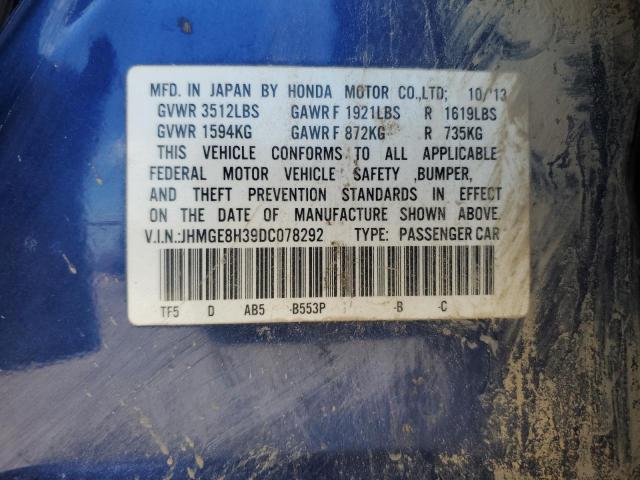 Photo 14 from auction – 2013 HONDA FIT with VIN JHMGE8H39DC078292