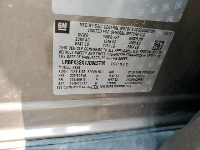 Photo 14 from auction – 2018 BUICK ENVISION P with VIN LRBFX3SX7JD005738