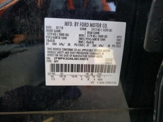 Photo 14 from auction – 2018 FORD EDGE SE with VIN 2FMPK3G98JBC50872