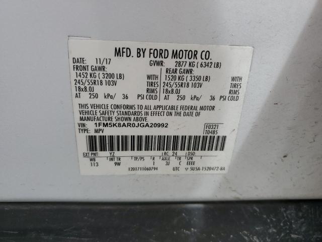 Photo 14 from auction – 2018 FORD EXPLORER P with VIN 1FM5K8AR0JGA20992