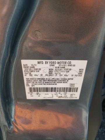 Photo 14 from auction – 2012 FORD ESCAPE LIM with VIN 1FMCU0E78CKB00438