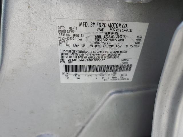 Photo 14 from auction – 2011 FORD EDGE SPORT with VIN 2FMDK4AK9BBB50057