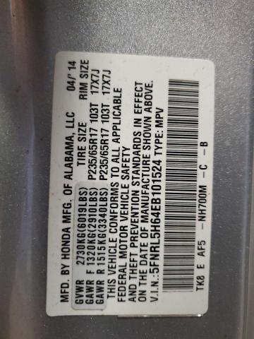 Photo 14 from auction – 2014 HONDA ODYSSEY EX with VIN 5FNRL5H64EB101524