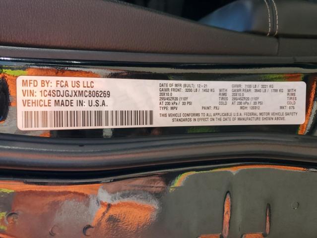Photo 14 from auction – 2021 DODGE DURANGO SR with VIN 1C4SDJGJXMC806269