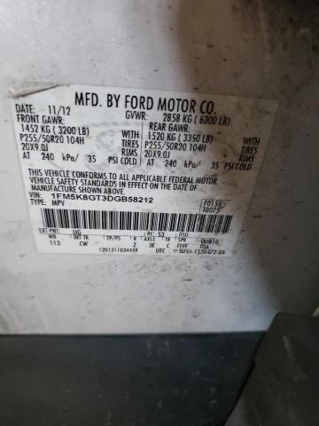 Photo 14 from auction – 2013 FORD EXPLORER S with VIN 1FM5K8GT3DGB58212