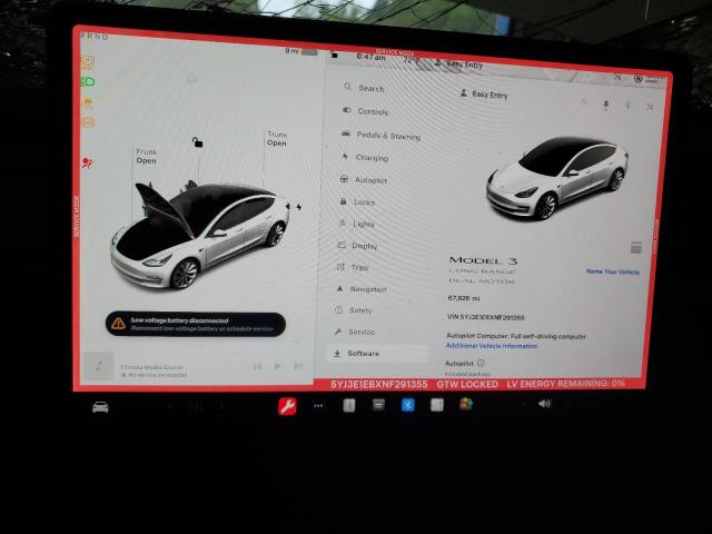 Photo 9 from auction – 2022 TESLA MODEL 3 with VIN 5YJ3E1EBXNF291355