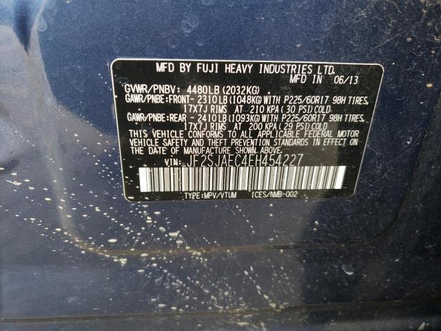 Photo 14 from auction – 2014 SUBARU FORESTER 2 with VIN JF2SJAEC4EH454227
