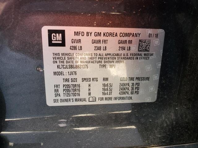 Photo 14 from auction – 2018 CHEVROLET TRAX 1LT with VIN KL7CJLSB0JB631375