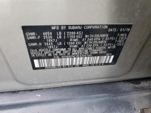Photo 14 from auction – 2019 SUBARU OUTBACK 3. with VIN 4S4BSENC3K3299760