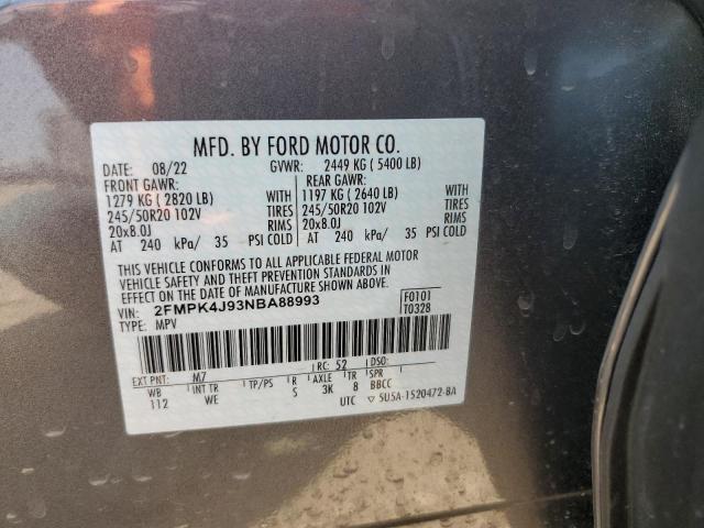 Photo 14 from auction – 2022 FORD EDGE SEL with VIN 2FMPK4J93NBA88993