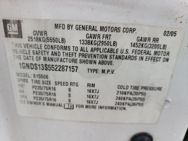 Photo 14 from auction – 2005 CHEVROLET TRAILBLAZE with VIN 1GNDS13S552287157