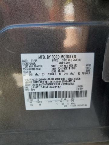 Photo 14 from auction – 2015 FORD EDGE SEL with VIN 2FMTK3J95FBC38483