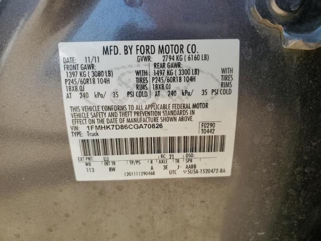 Photo 14 from auction – 2012 FORD EXPLORER X with VIN 1FMHK7D86CGA70826