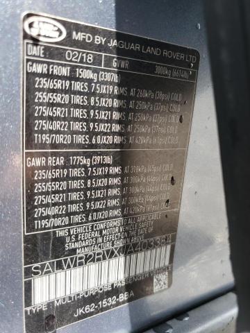 صورة رقم 14 من المزاد - 2018 LAND ROVER RANGE ROVE مع VIN SALWR2RVXJA403384