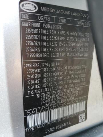 Photo 14 from auction – 2019 LAND ROVER RANGE ROVE with VIN SALWR2RV5KA824737