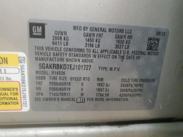 Photo 14 from auction – 2014 BUICK ENCLAVE with VIN 5GAKRBKD7EJ101727