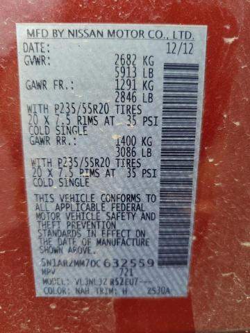 Photo 14 from auction – 2013 NISSAN PATHFINDER with VIN 5N1AR2MM7DC632559