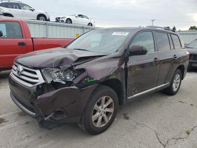 TOYOTA HIGHLANDER 2013 with VIN 5TDBK3EHXDS210773 - Photo from auction