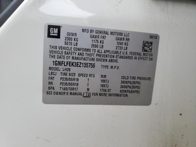 Photo 14 from auction – 2014 CHEVROLET EQUINOX LT with VIN 1GNFLFEK3EZ135756
