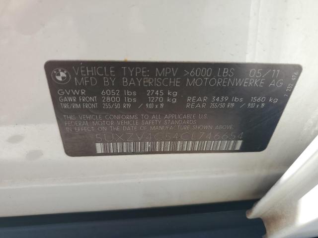 Photo 14 from auction – 2012 BMW X5 XDRIVE3 with VIN 5UXZV4C54CL746654
