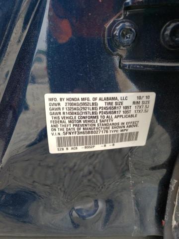 Photo 14 from auction – 2011 HONDA PILOT with VIN 5FNYF3H65BB027176