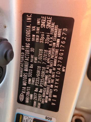 Photo 14 from auction – 2011 KIA SORENTO BA with VIN 5XYKTDA27BG176273
