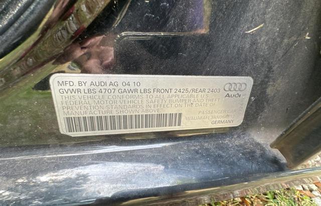 Photo 10 from auction – 2010 AUDI A4 PREMIUM with VIN WAUAFAFL3AN064612