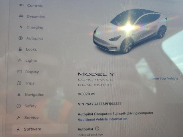 Photo 9 from auction – 2023 TESLA MODEL Y with VIN 7SAYGAEE5PF592387