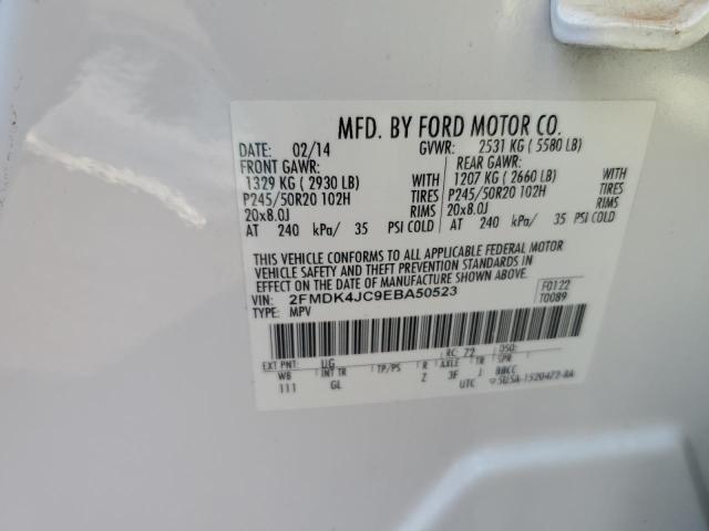 Photo 14 from auction – 2014 FORD EDGE SEL with VIN 2FMDK4JC9EBA50523