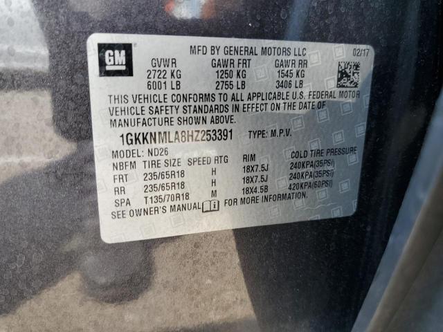 Photo 14 from auction – 2017 GMC ACADIA SLT with VIN 1GKKNMLA8HZ253391