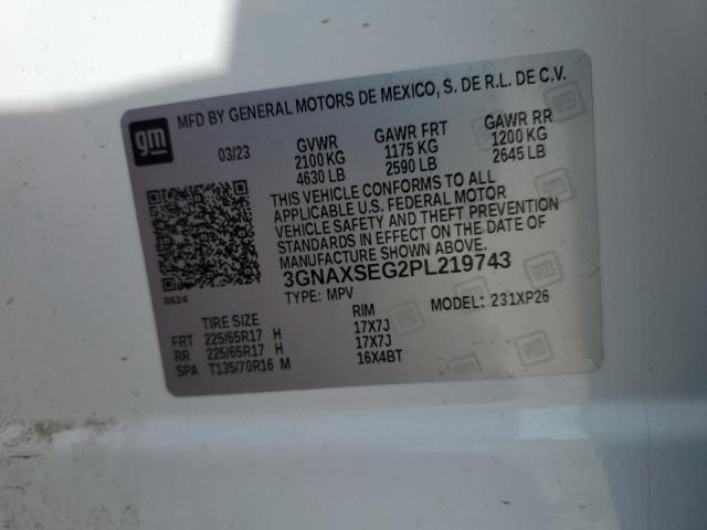 Photo 14 from auction – 2023 CHEVROLET EQUINOX LS with VIN 3GNAXSEG2PL219743