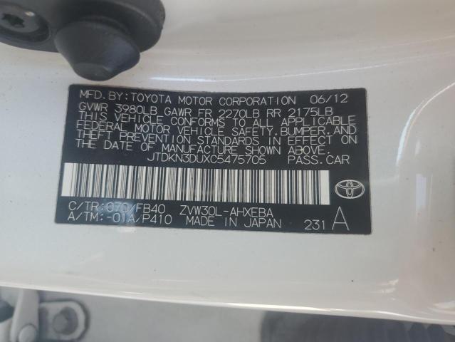 Photo 14 from auction – 2012 TOYOTA PRIUS with VIN JTDKN3DUXC5475705