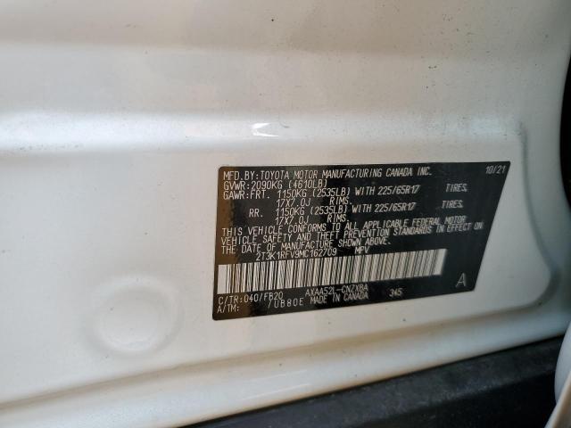 Photo 14 from auction – 2021 TOYOTA RAV4 with VIN 2T3K1RFV9MC162709