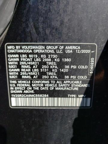 Photo 14 from auction – 2021 VOLKSWAGEN ATLAS SEL with VIN 1V2SR2CA9MC558284