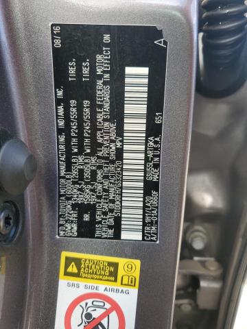 Photo 14 from auction – 2016 TOYOTA HIGHLANDER with VIN 5TDDKRFH7GS323420