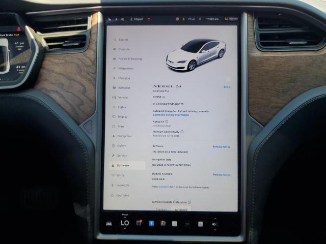 Photo 9 from auction – 2021 TESLA MODEL S with VIN 5YJSA1E21MF425028
